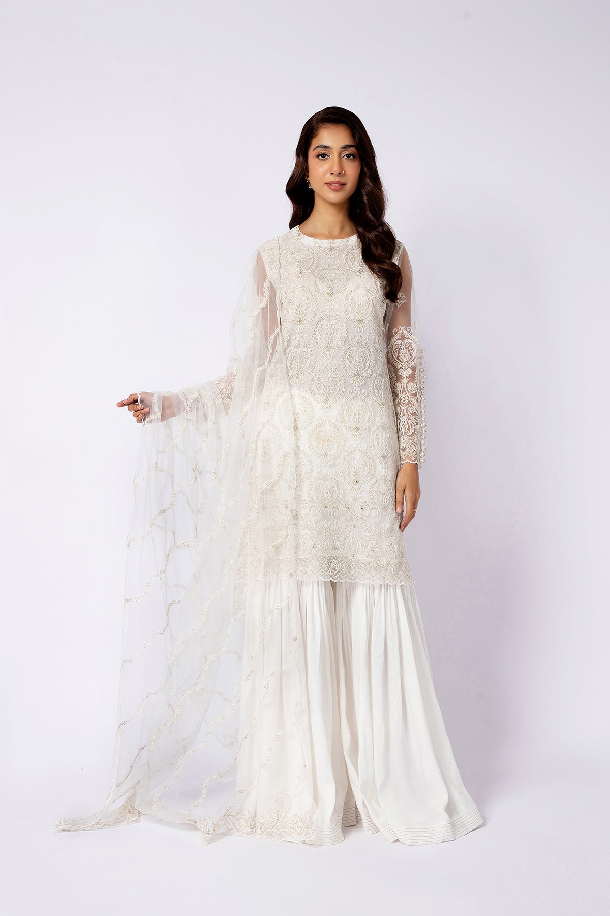 White net shirts pakistani sale