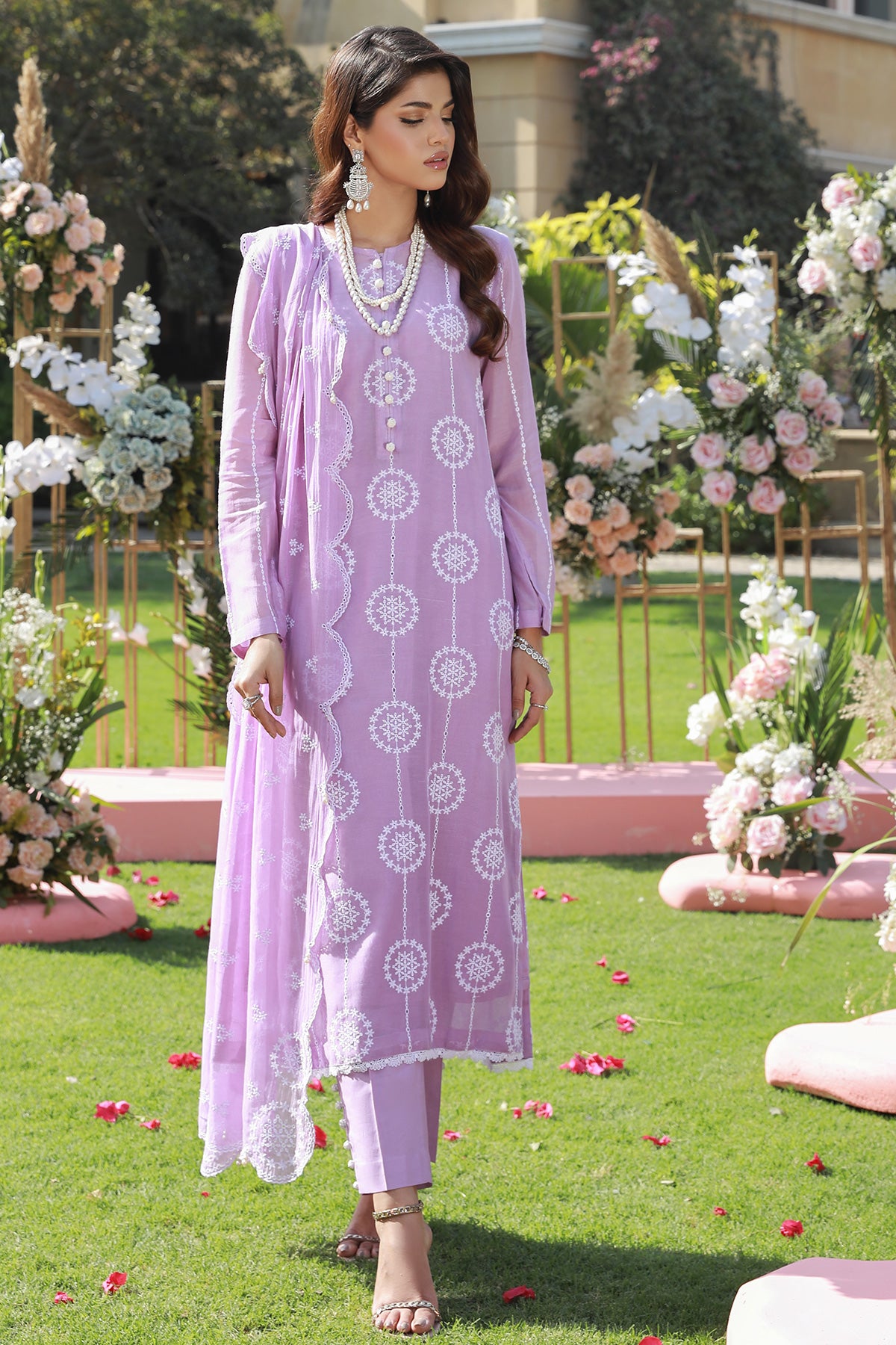3 Piece Dhaka Malmal Suit