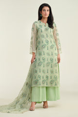 3 Piece - Embroidered Suit - E1698 3 Piece - Embroidered Suit - E1698