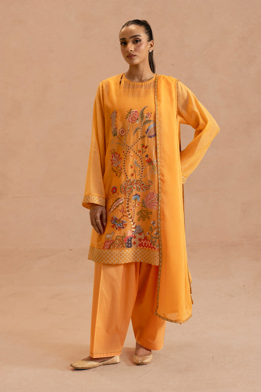 4 Piece - Embroidered Suit - MCP1907