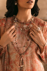 4 Piece - Printed & Embroidered Suit - MCP1714