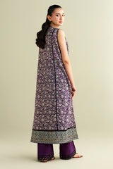 2 Piece - Printed Embroidered Suit - C6110