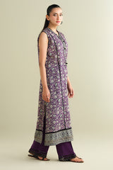 2 Piece - Printed Embroidered Suit - C6110