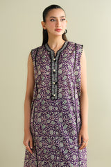 2 Piece - Printed Embroidered Suit - C6110