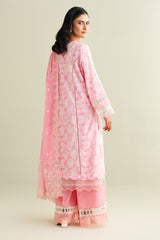 3 Piece - Printed Embroidered Suit - C6163