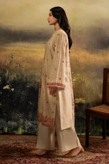3 Piece - Printed & Embroidered Suit - C6397