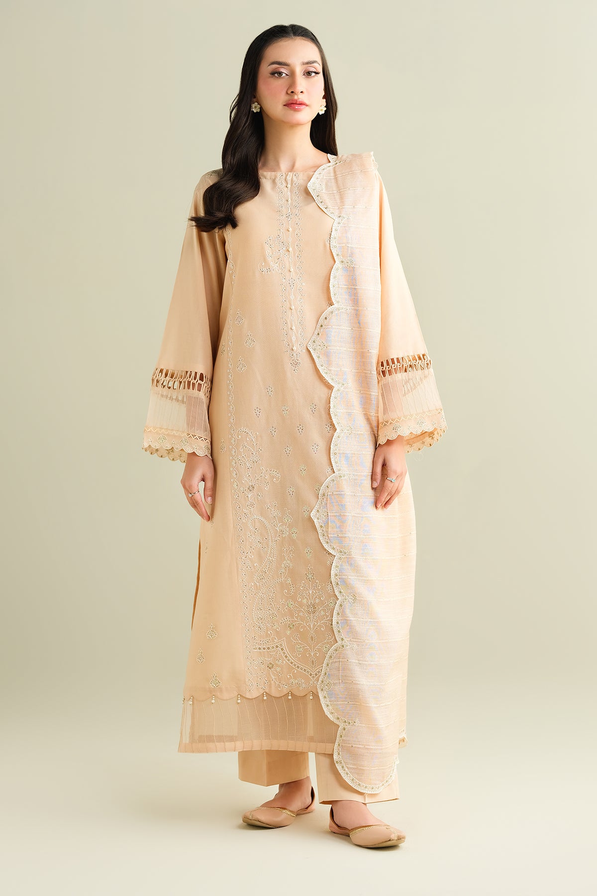 3 Piece -  Embroidered Suit - C6190