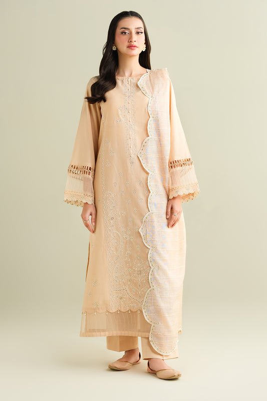 3 Piece -  Embroidered Suit - C6190
