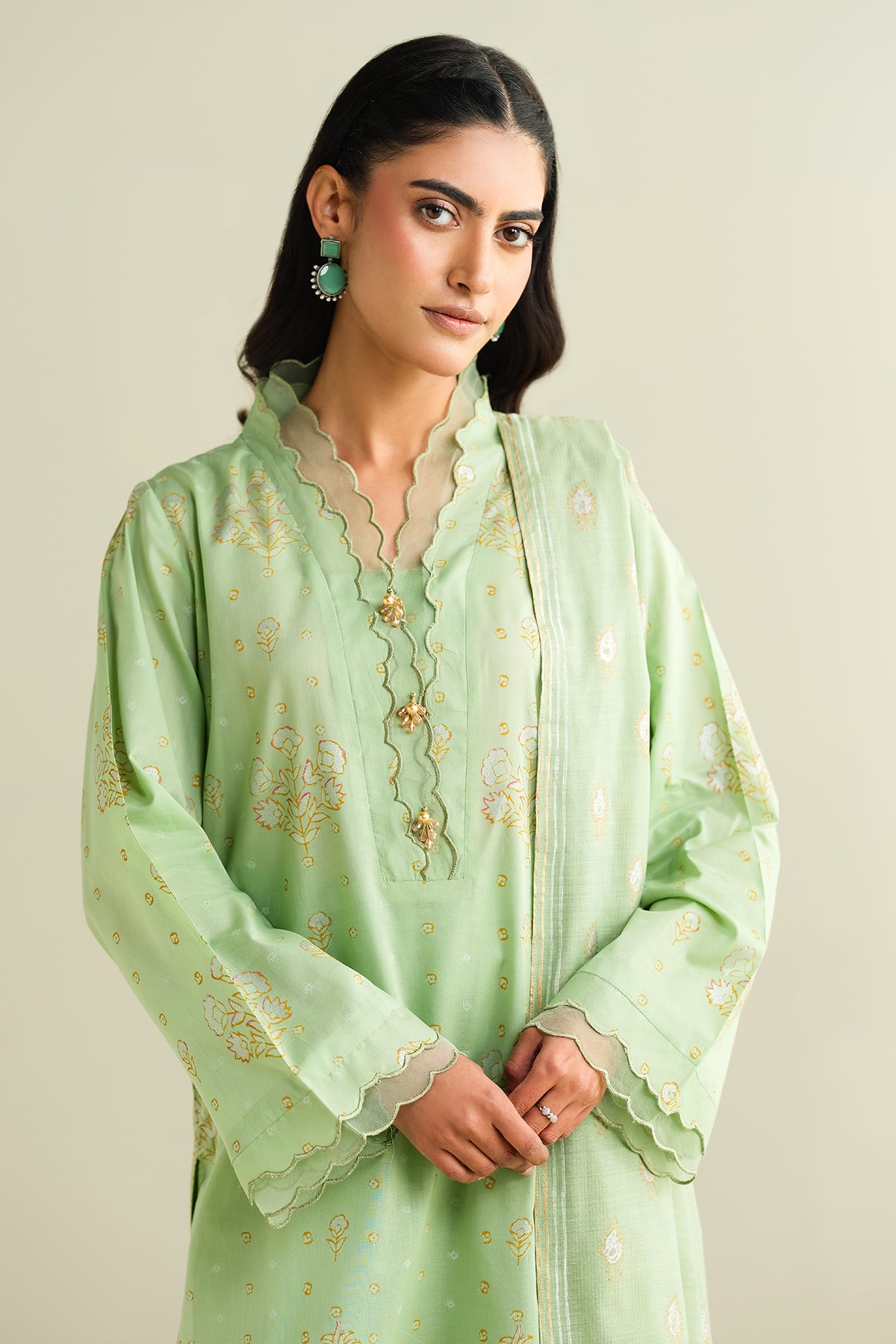 3 Piece - Printed Suit - C6191