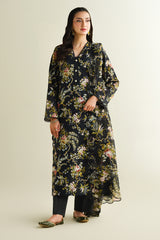 3 Piece - Printed Embroidered Suit - C6179