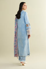 3 Piece - Printed Embroidered Suit - C6130