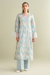 2 Piece - Printed Embroidered Suit - C6102