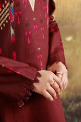 3 Piece - Printed & Embroidered Suit - C6389