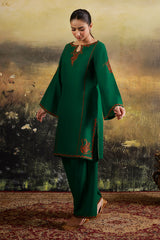 2 Piece - Embroidered Suit - C6355