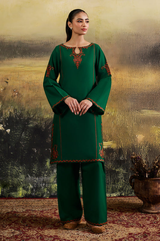 2 Piece - Embroidered Suit - C6355
