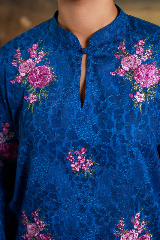 2 Piece - Printed & Embroidered Suit - C6345
