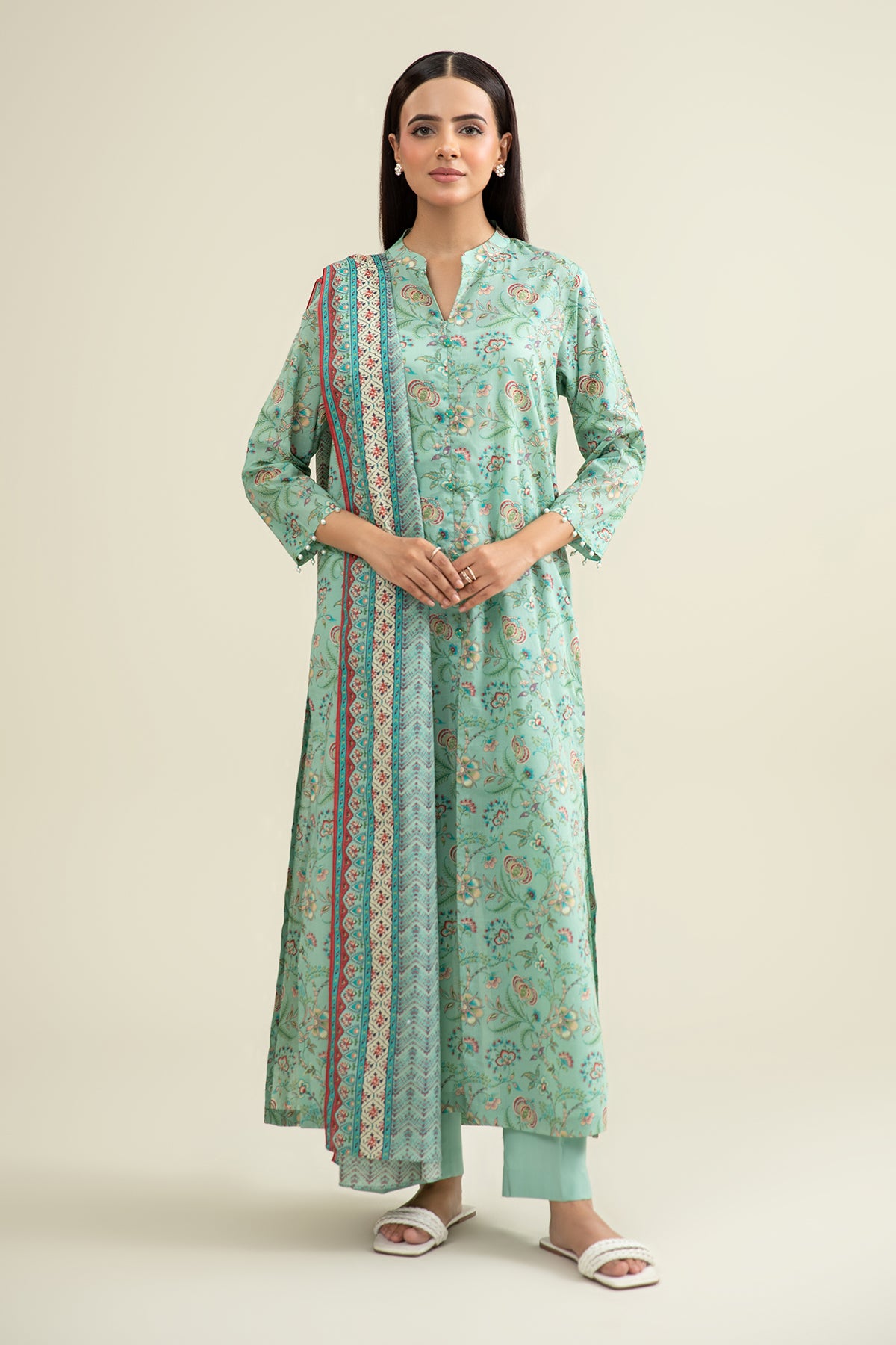 3 Piece - Printed Suit - X6217