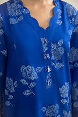 2 Piece - Printed & Embroidered Suit - C6272