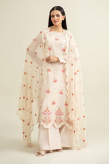 3 Piece - Embroidered Suit - E1909