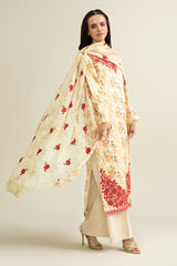 3 Piece - Printed & Embroidered Suit - E1913