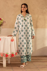 2 Piece - Printed & Embellished Suit - KPW25-P3675