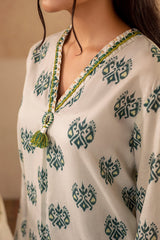2 Piece - Printed & Embellished Suit - KPW25-P3675