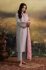 3 Piece - Printed & Embroidered Suit - C6361