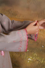 3 Piece - Printed & Embroidered Suit - C6361