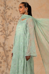 4 Piece - Printed & Embroidered Suit - MC1612-1
