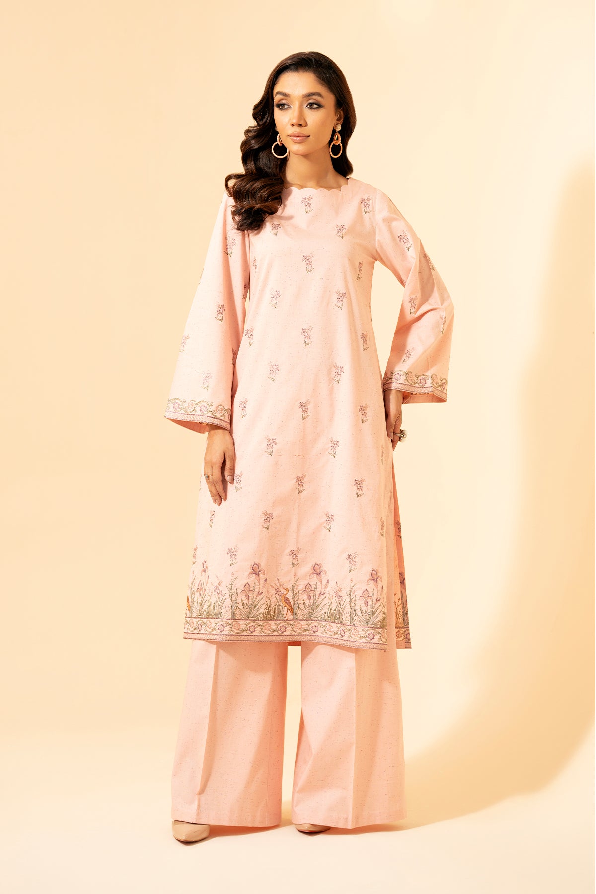 2 Piece - Embroidered Khaddar Suit