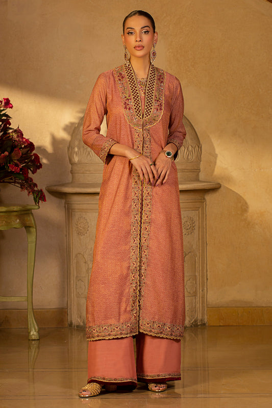 3 Piece -  Printed & Embroidered Suit - MCP1507