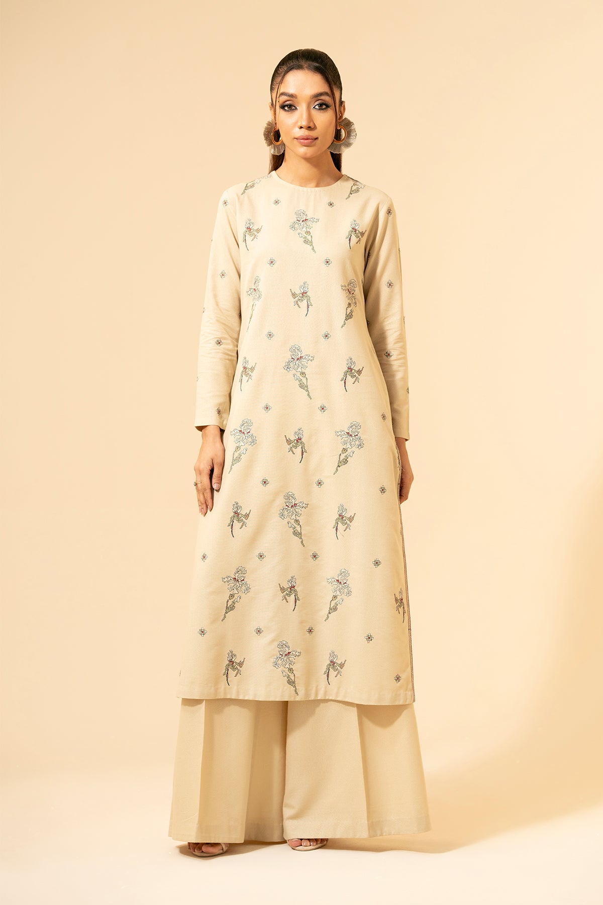 2 Piece - Embroidered Viscose Karandi Suit