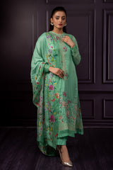 3 Piece China Silk Shirt & Dupatta