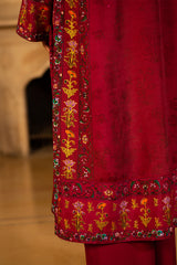 2 Piece  Pk Raw Silk Shirt & Trouser-mcp1412-1