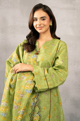 3 Piece - Embroidered Khaddar Suit