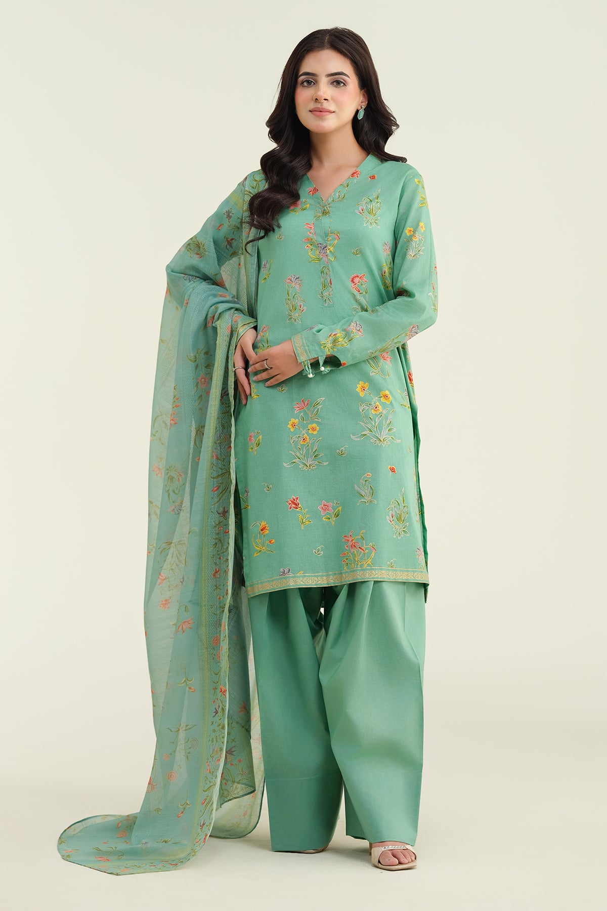 3 Piece-Printed Suit-C6177
