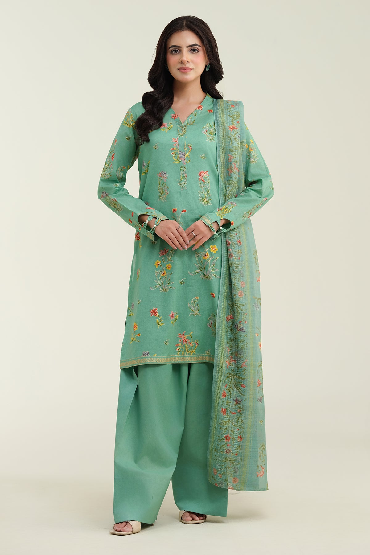 3 Piece-Printed Suit-C6177