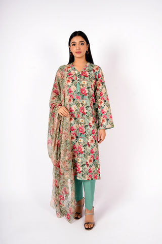 3 Piece Cotton Lawn Suit