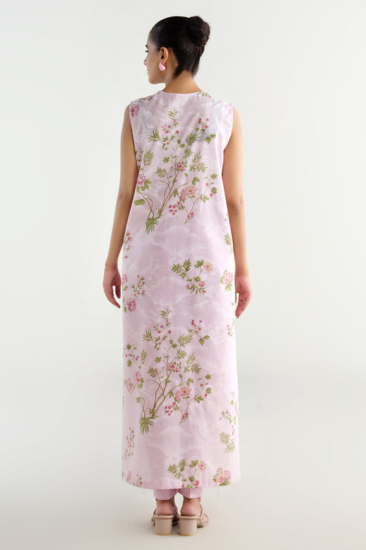 2 Piece - Printed Embroidered Suit - C6206