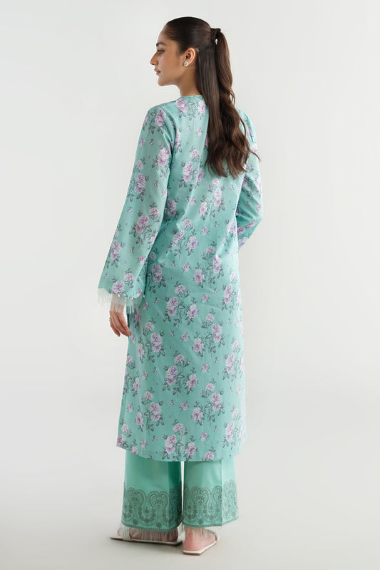 2 Piece - Printed Embroidered Suit - C6210