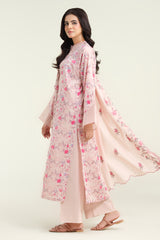 3 Piece-Printed & Embroidered Suit-C6219