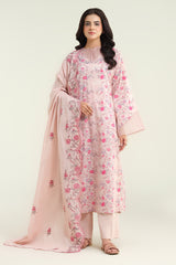 3 Piece-Printed & Embroidered Suit-C6219