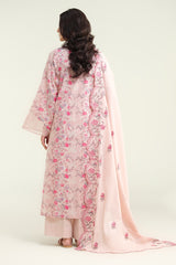 3 Piece-Printed & Embroidered Suit-C6219