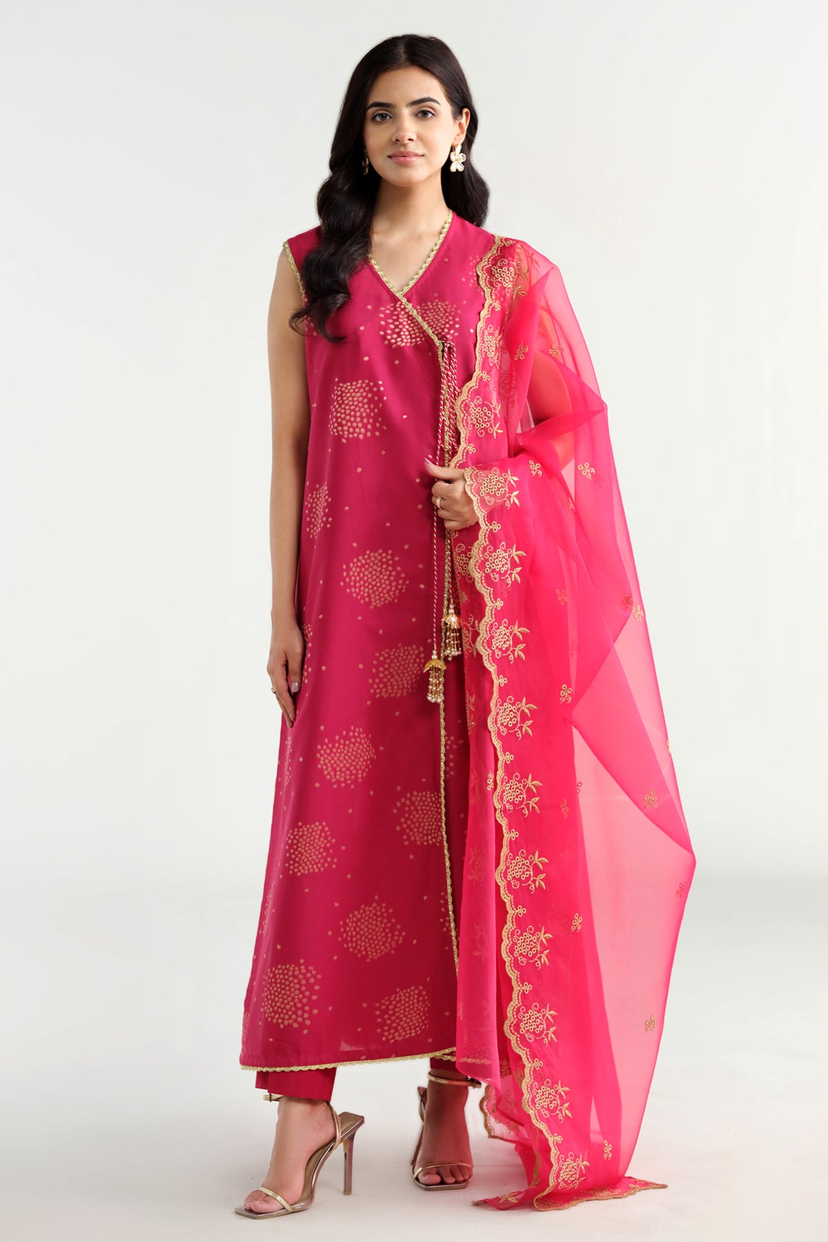3 Piece -  Embroidered Suit - C6223