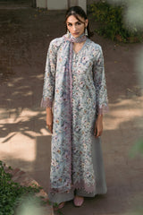 3 Piece - Printed & Embroidered Suit - C6226