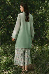 2 Piece - Printed & Embriodered Suit - C6231