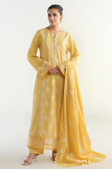 3 Piece -  Embroidered Suit - C6238