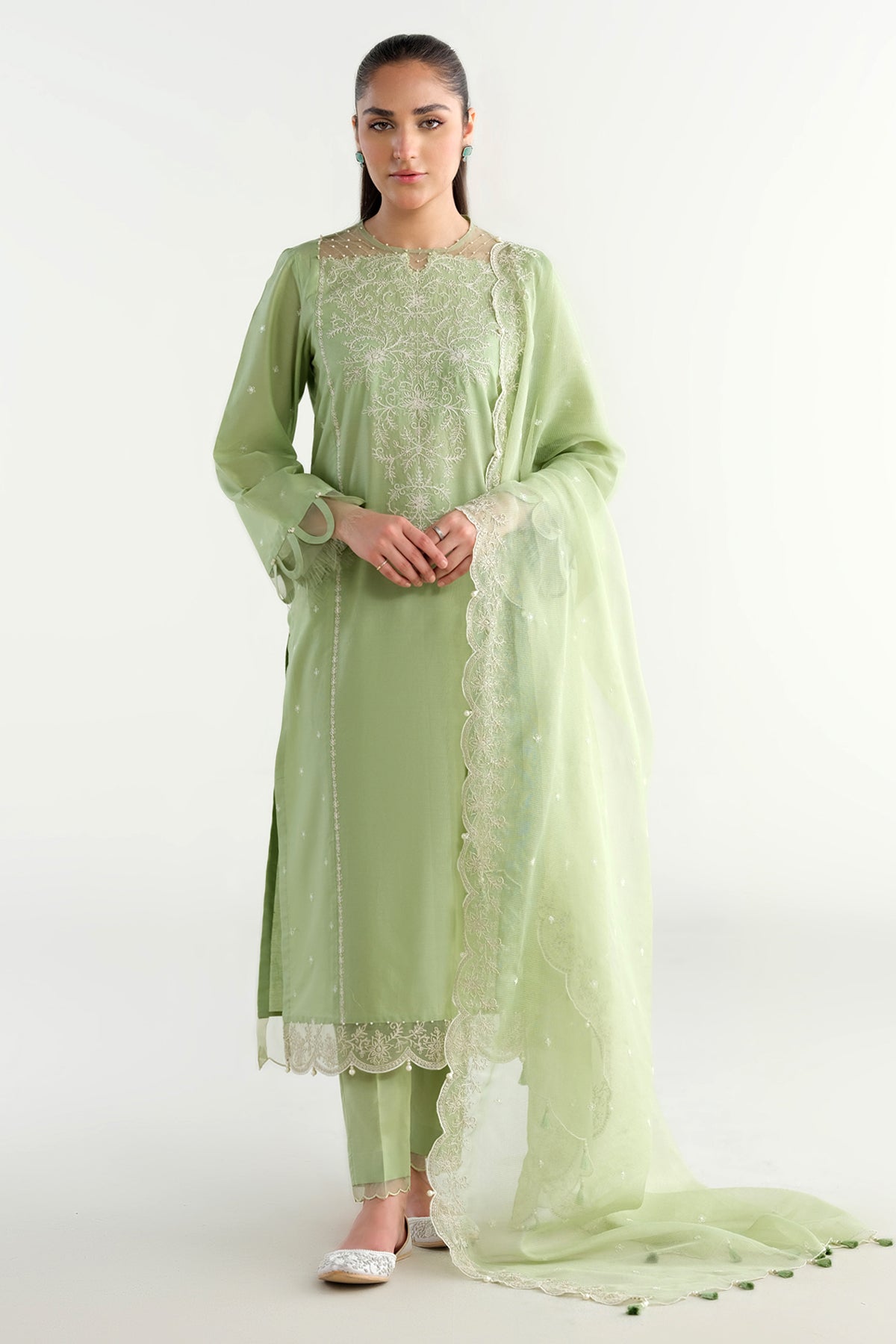 3 Piece - Embroidered Suit - C6243