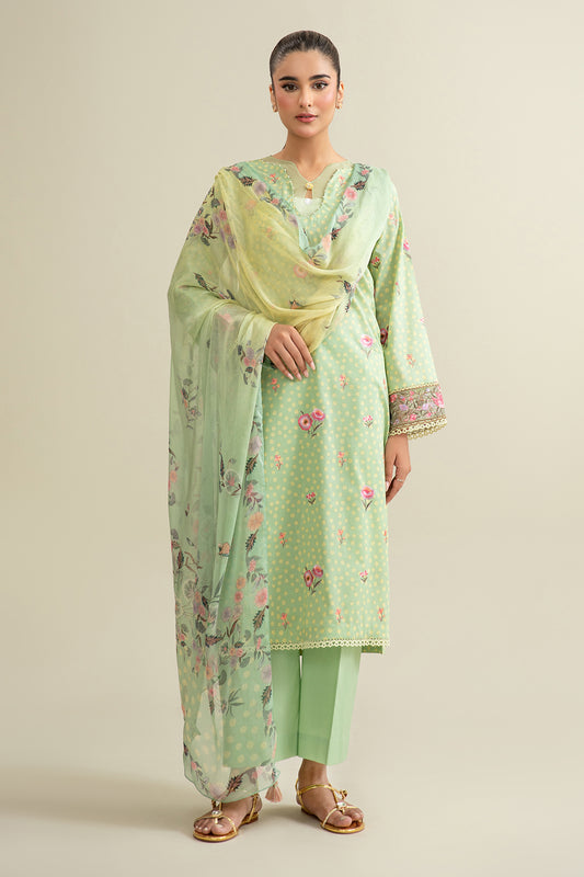 3 Piece - Embroidered Suit - C6278