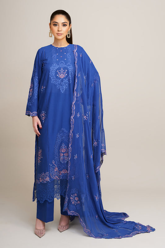 3 Piece - Embroidered Suit - C6279